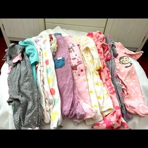 Baby girl footsies 0-9M bundle